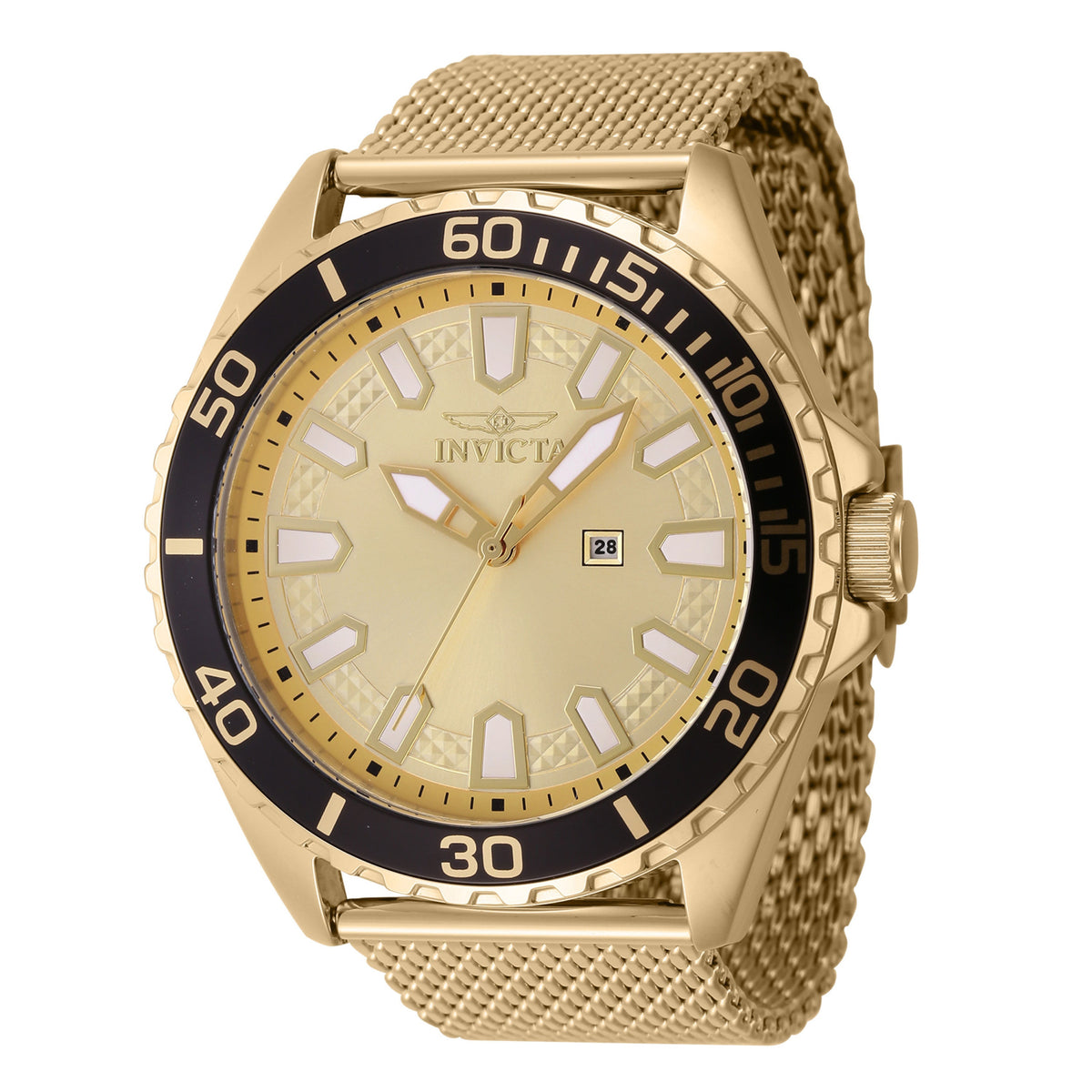 Invicta Pro Diver Gold Dial Mens Quartz Watch - 46902