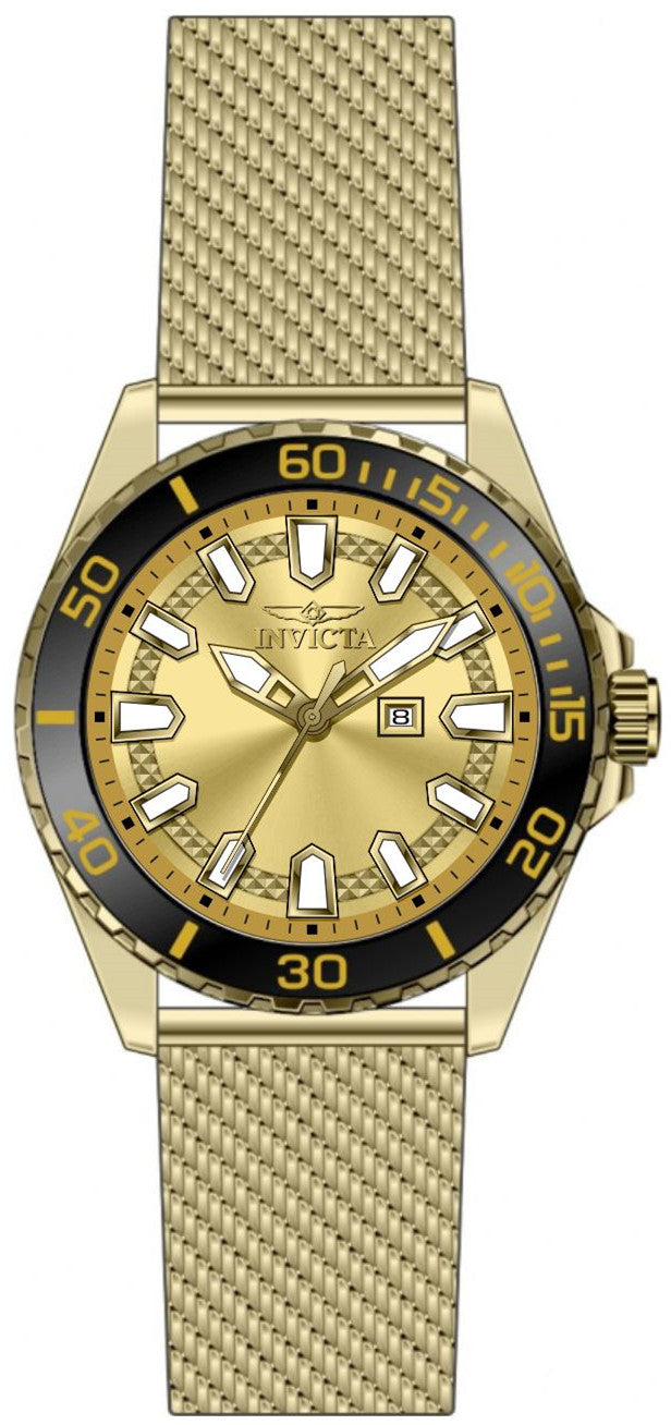 Invicta Pro Diver Gold Dial Mens Quartz Watch - 46902
