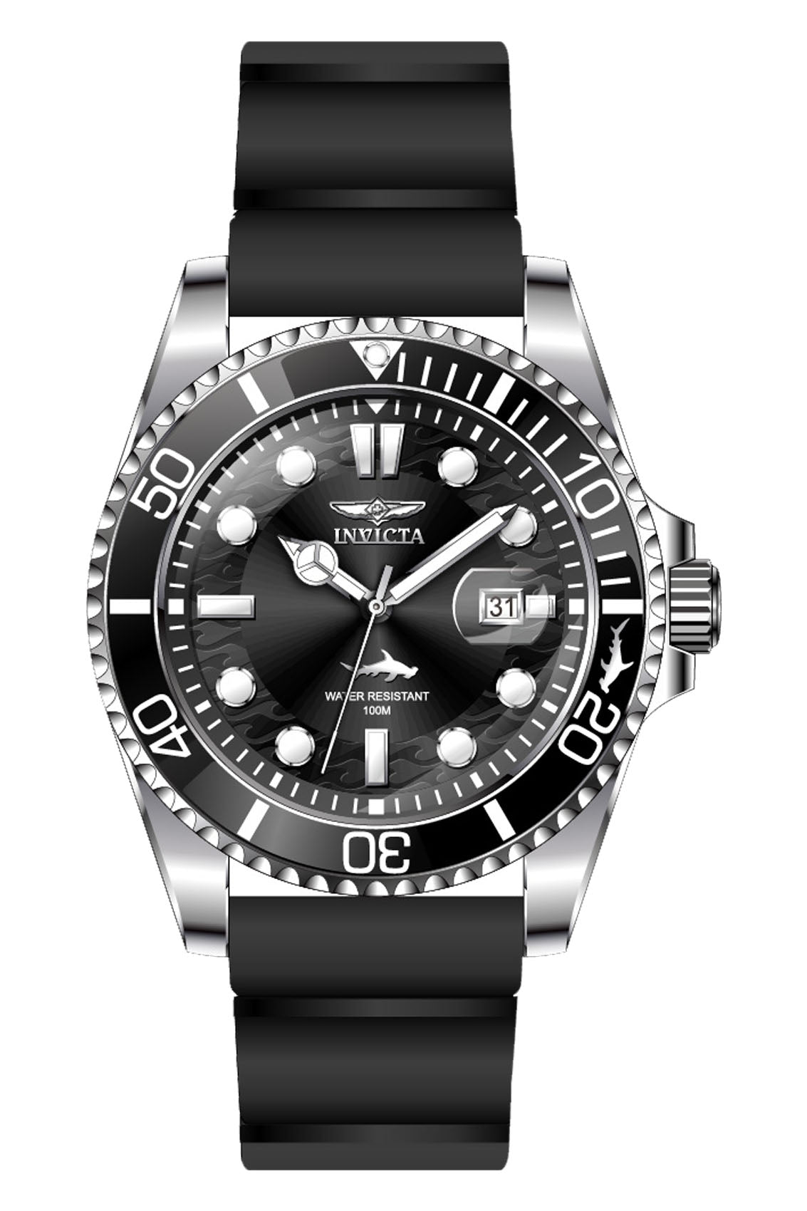 Invicta Pro Diver Black Dial Mens Quartz Watch - 47161
