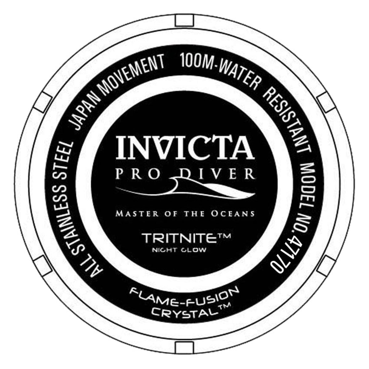 Invicta Pro Diver Blue Dial Mens Quartz Watch - 47170