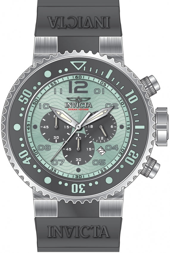 Invicta Pro Diver Quartz Grey, Turquoise Dial Analog Watch For - Gents 47196