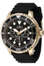 Invicta Men's Silicone Pro Diver Analog Black Dial Watch - 47235