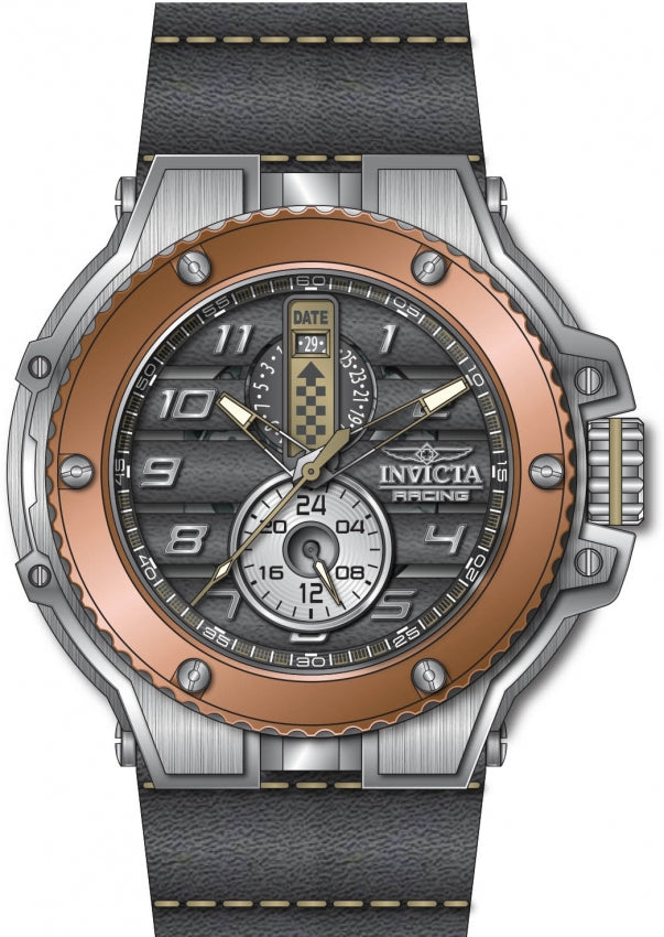 Invicta Racing Analog Grey Dial Mens Watch - 47381