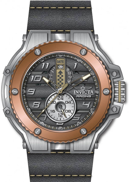 Invicta Racing Analog Grey Dial Mens Watch - 47381