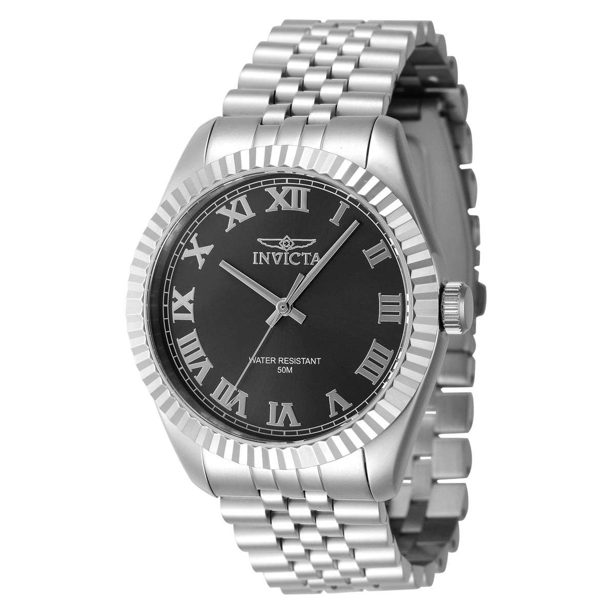 Invicta Stainless Steel Analogue Black Dial Mens Watch-47396, Band Color:Silver