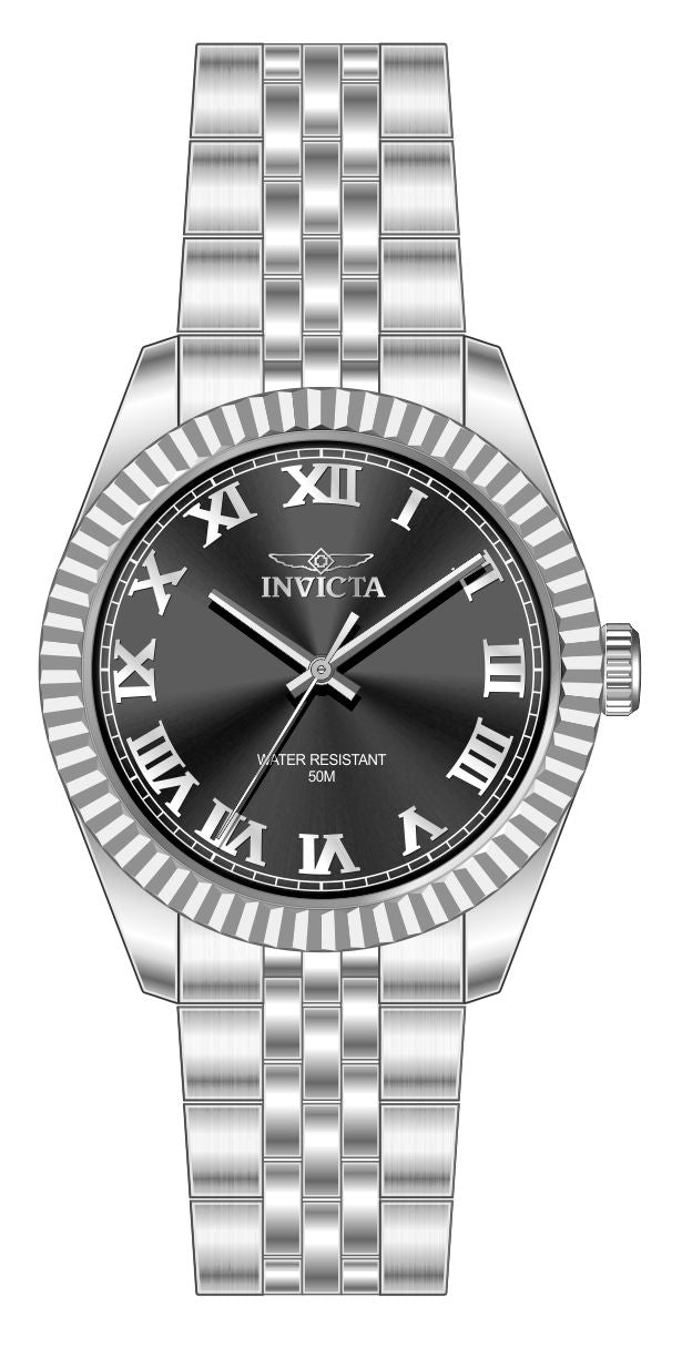 Invicta Stainless Steel Analogue Black Dial Mens Watch-47396, Band Color:Silver