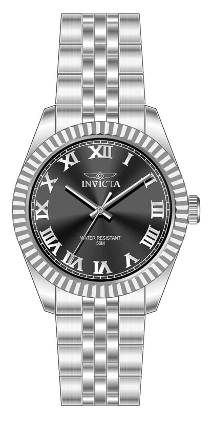 Invicta Stainless Steel Analogue Black Dial Mens Watch-47396, Band Color:Silver