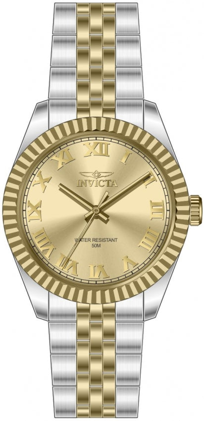 Invicta Specialty Quartz Gold Dial Analog Watch For Gents - 47404