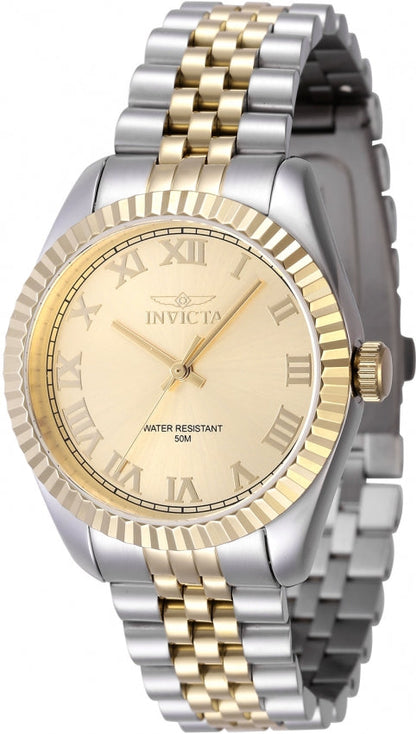 Invicta Specialty Quartz Caliber PC21 Movement Gold Dial Analog Watch For - Ladies 47416