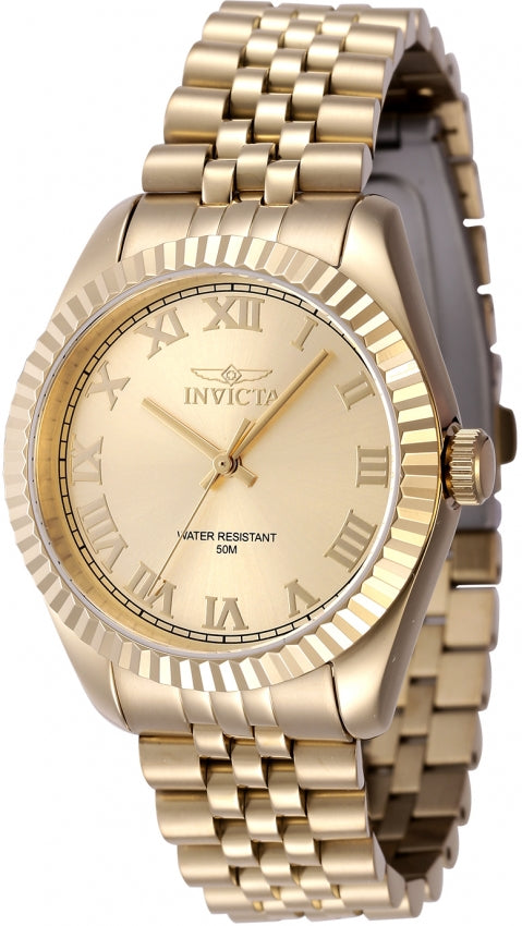 Invicta Specialty Quartz Caliber PC21 Movement Gold Dial Analog Watch For - Ladies 47418