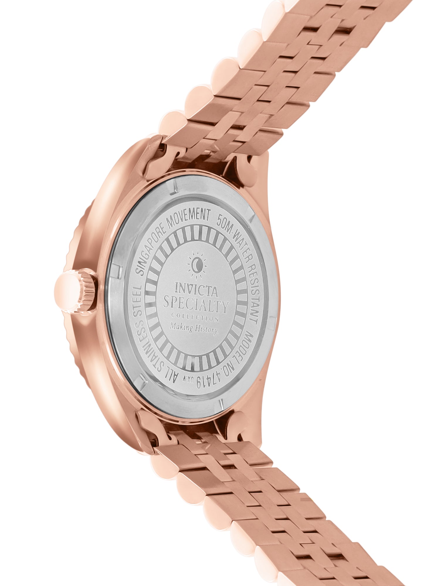 Invicta Specialty Quartz Caliber PC21 Movement Rose Gold Dial Analog Watch For - Ladies 47419