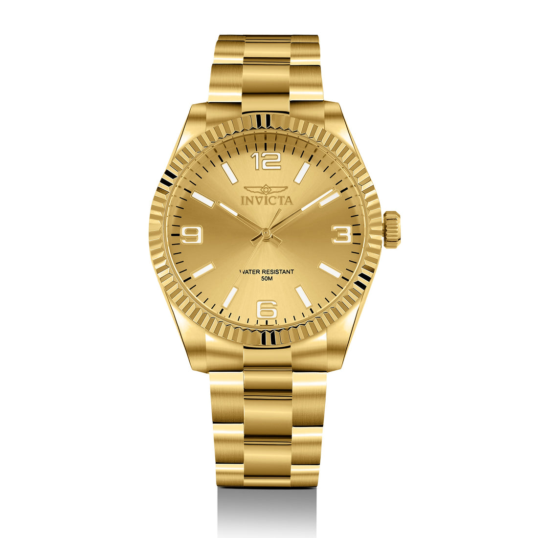 Invicta Specialty Quartz Gold Dial Analog Watch For Gents - 47460