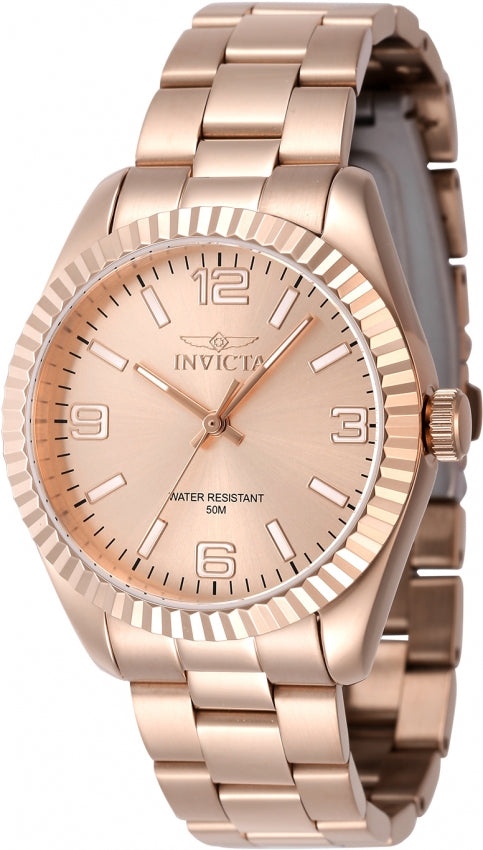 Invicta Specialty Quartz Caliber PC21 Movement Rose Gold Dial Analog Watch For - Ladies 47477