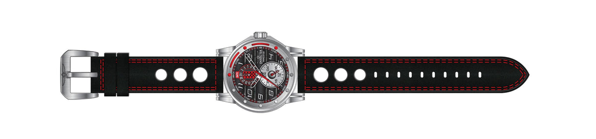Invicta Leather Racing Quartz Multi Dial, Band Color Black Analog Watch - For Men 47533