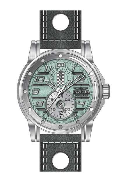 Invicta Leather Racing Quartz Multi Dial, Band Color Grey Analog Watch - For Men 47537