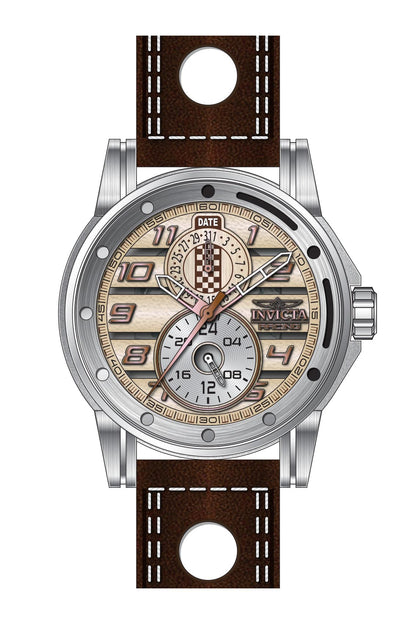 Invicta Leather Racing Quartz Multi Dial, Band Color Brown Analog Watch - For Men 47538