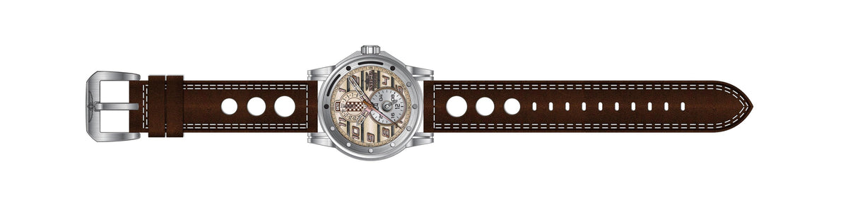 Invicta Leather Racing Quartz Multi Dial, Band Color Brown Analog Watch - For Men 47538