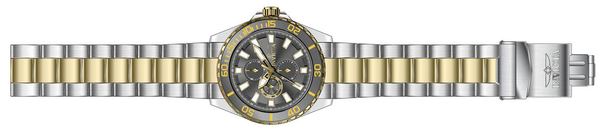 Invicta Stainless Steel Analogue Black Dial Mens Watch-47557, Band Color:Multicolor