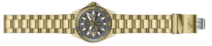 Invicta Stainless Steel Analogue Black Dial Mens Watch-47578, Band Color:Gold