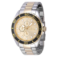 Invicta Stainless Steel Analogue Gold Dial, Band Color Multicolor Men&