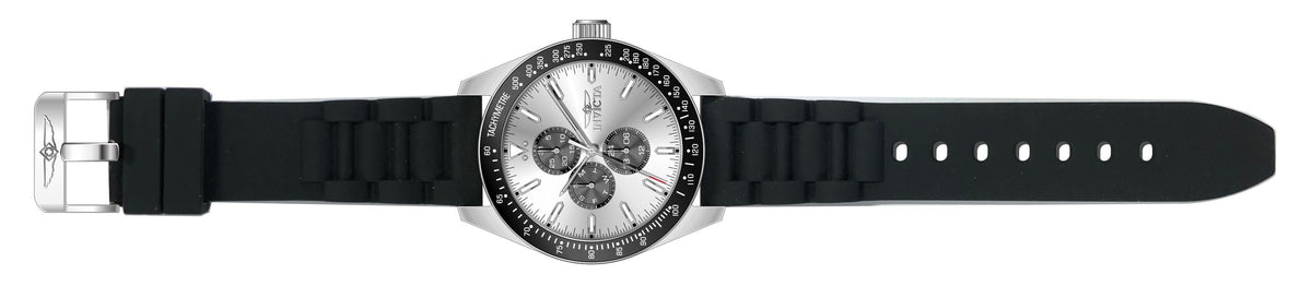 Invicta Silicone Analogue Silver Dial ,Band Color:Black Mens Watch-47590