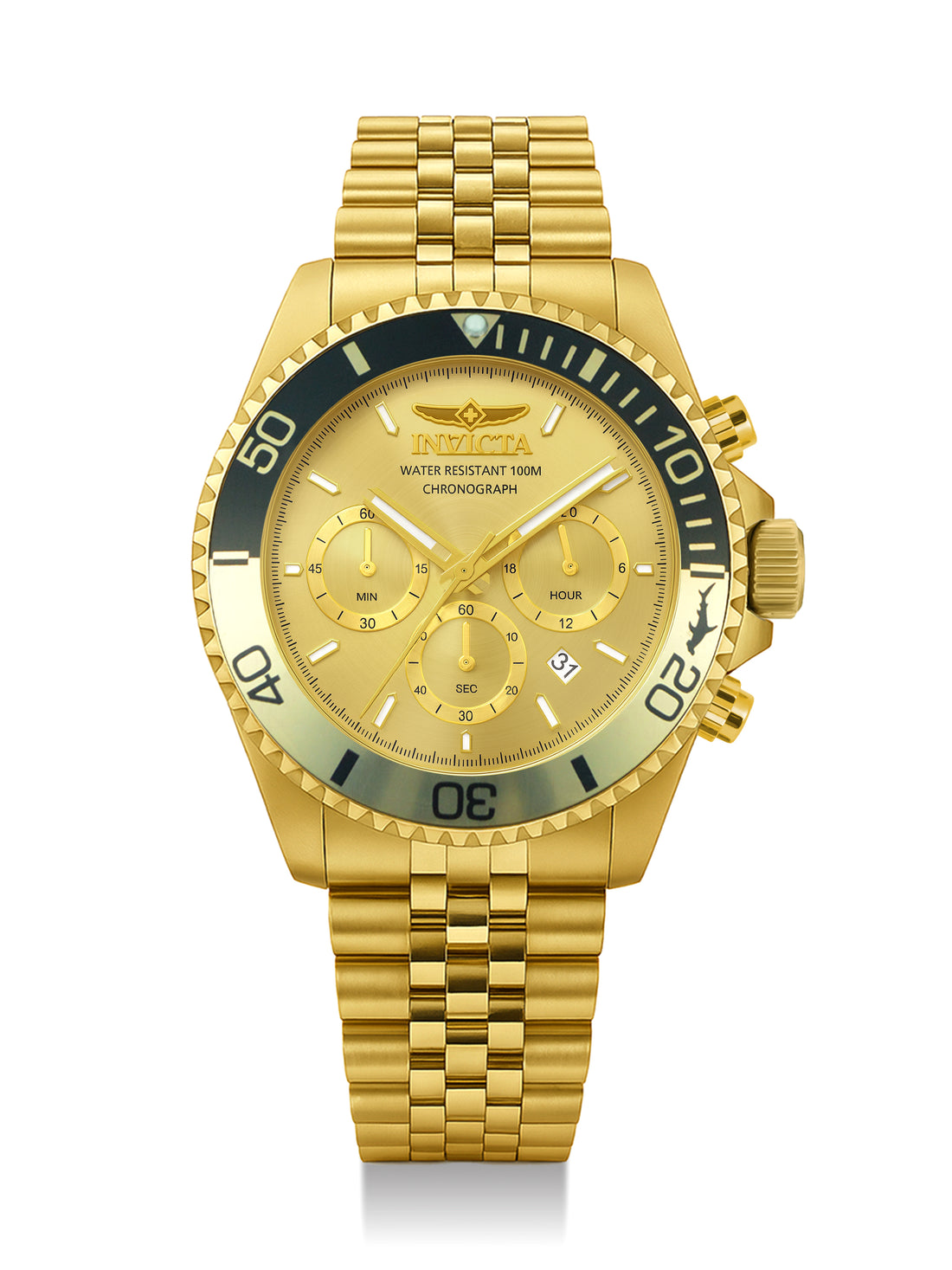 Invicta Pro Diver Quartz Gold Dial Watch For Gents - 48118