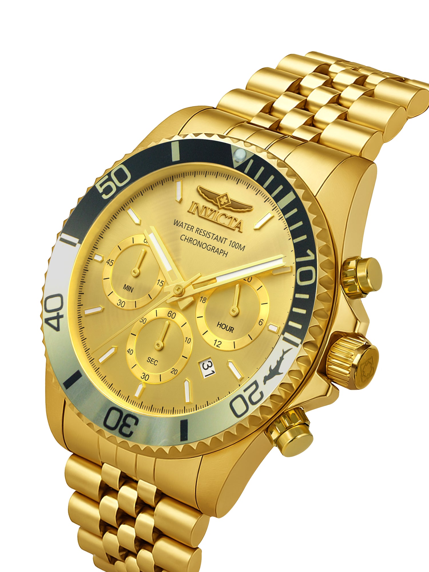 Invicta Pro Diver Quartz Gold Dial Watch For Gents - 48118