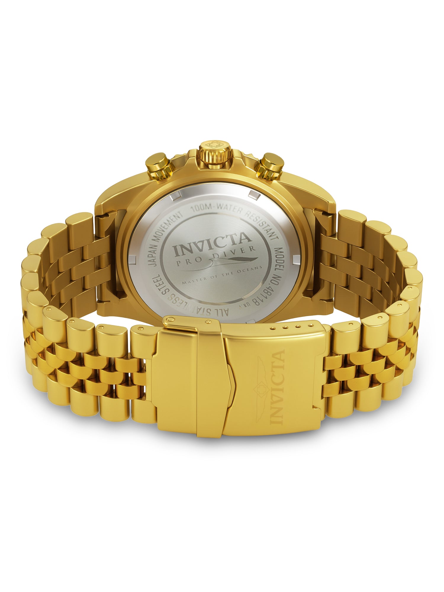 Invicta Pro Diver Quartz Gold Dial Watch For Gents - 48118