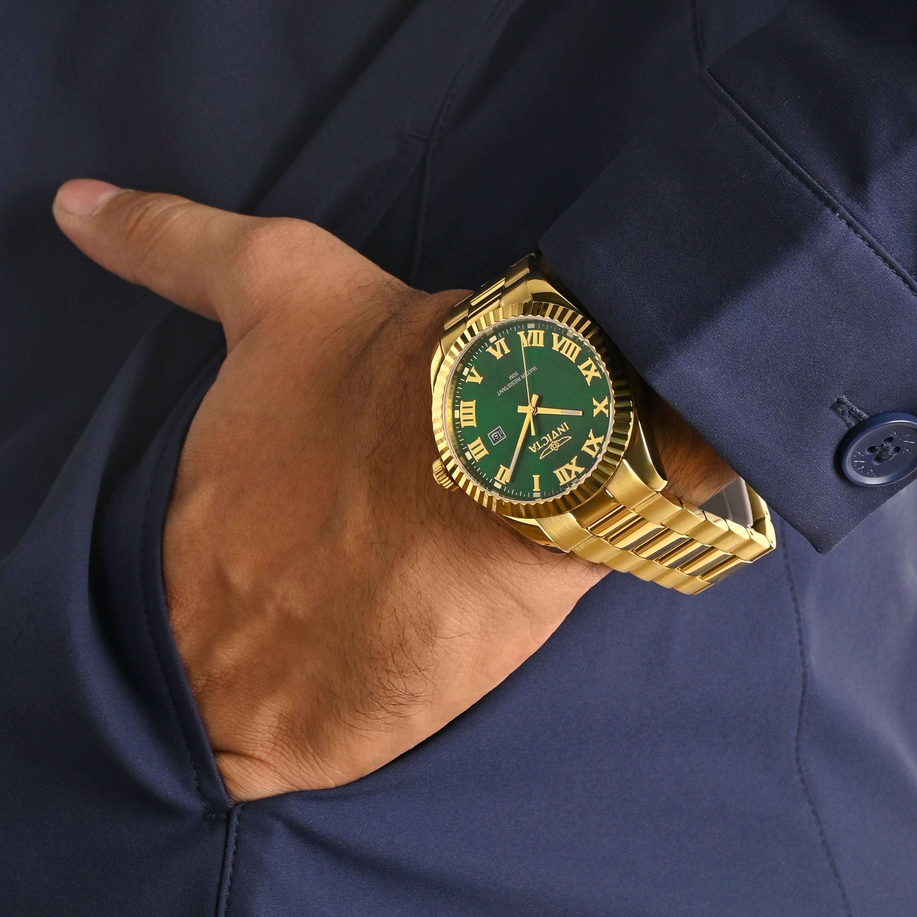 Invicta Specialty Quartz Green Dial Analog Watch for Men - 48548