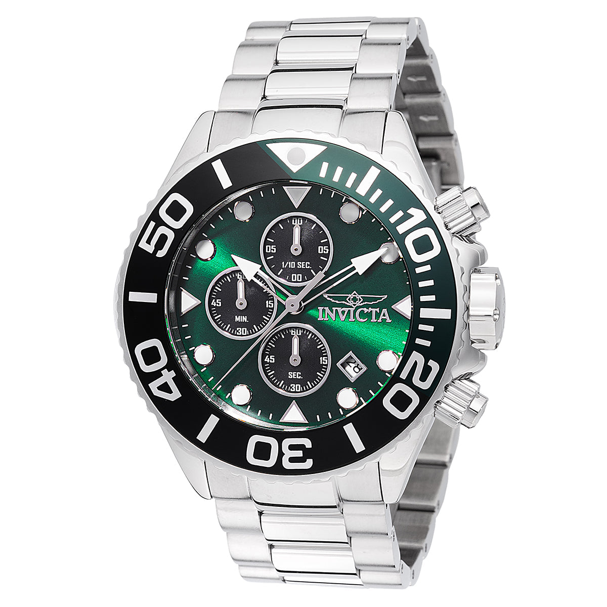 Invicta Grand Diver Quartz Black, Green Dial Analog Watch For - Gents 48586