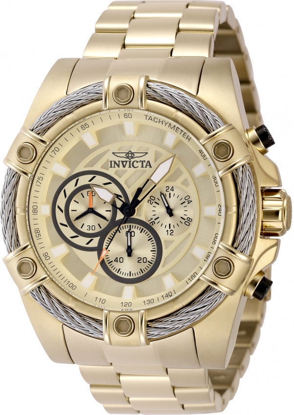 Invicta Bolt Quartz Gold Dial Analog Watch For - Gents 48866