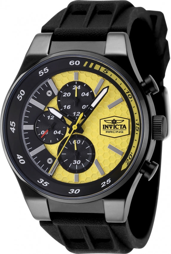 Invicta Racing Quartz Yellow Dial Analog Watch For Gents - 48876