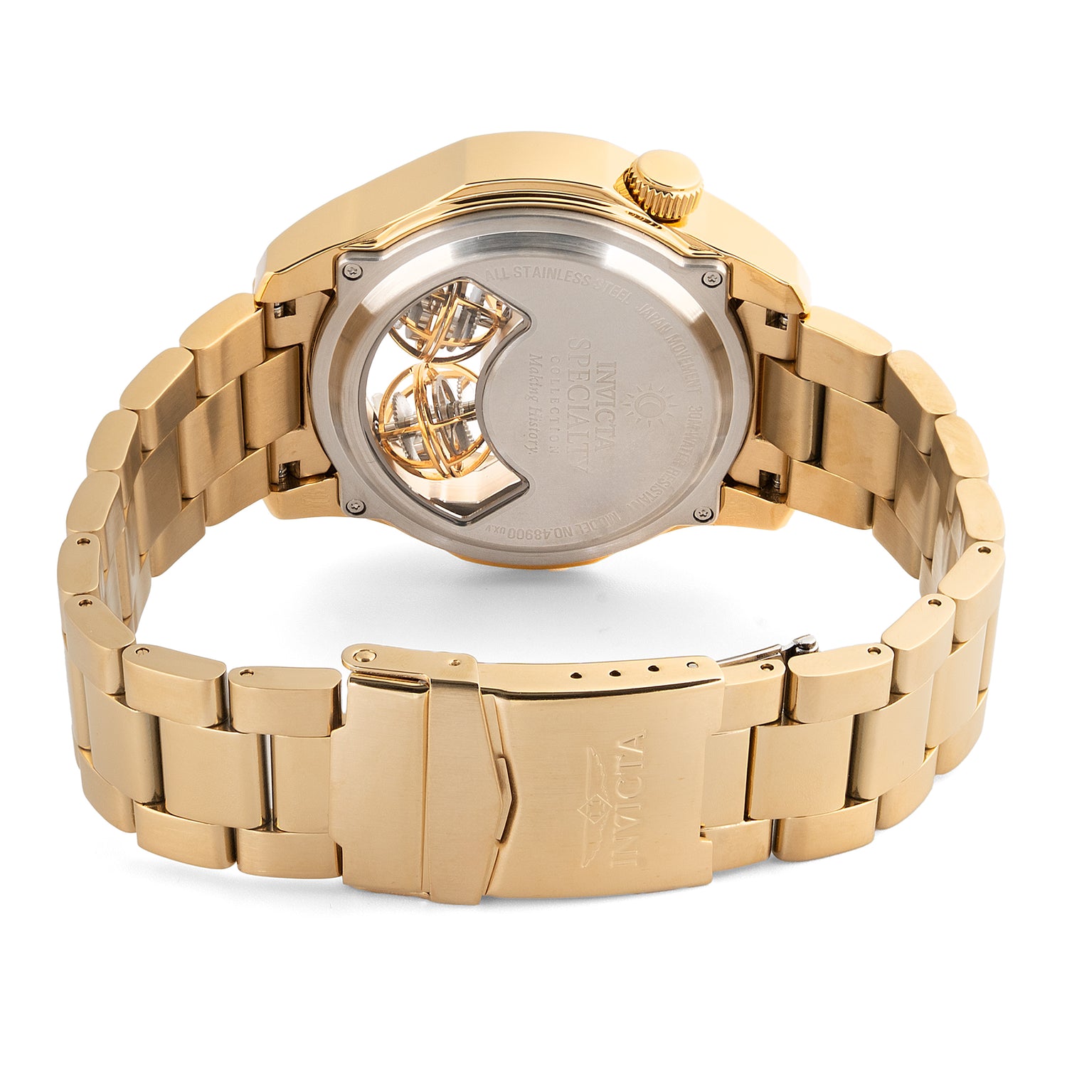 INVICTA Specialty Quartz Movement Gold Analog  Dial Watch For Gents- 48900