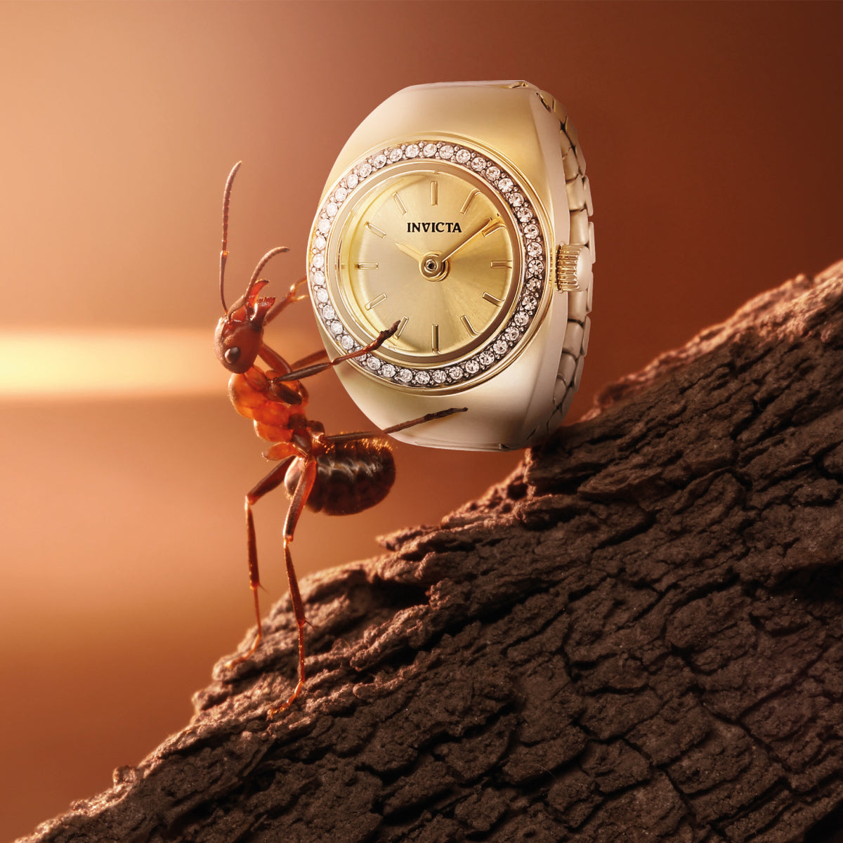 Invicta  Gold  Finger Ring Watch For - Ladies 48944