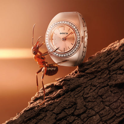 Invicta  Rose Gold  Finger Ring Watch For - Ladies 48945