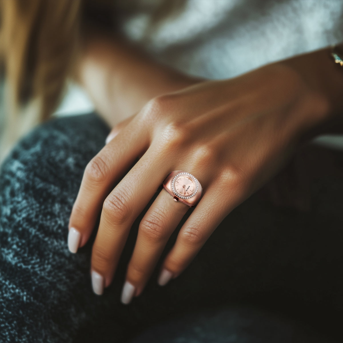 Invicta  Rose Gold  Finger Ring Watch For - Ladies 48945