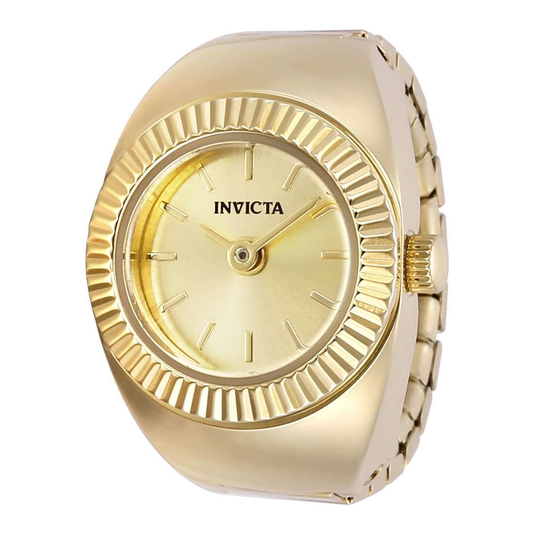 INVICTA Mini Ring Watch Quartz Movement Gold Analog  Dial Watch For Ladies- 48947
