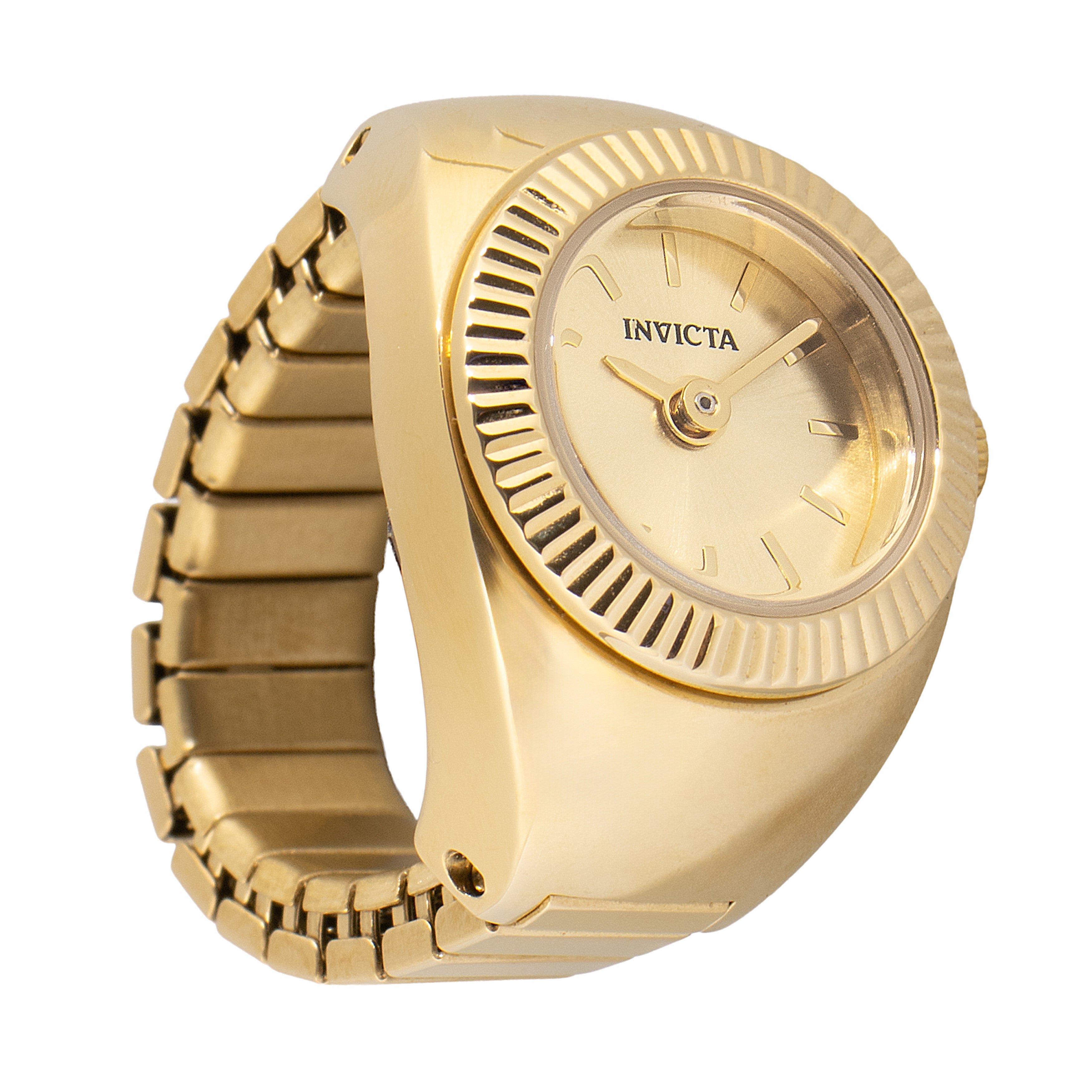 INVICTA Mini Ring Watch Quartz Movement Gold Analog  Dial Watch For Ladies- 48947