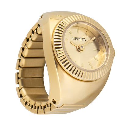 INVICTA Mini Ring Watch Quartz Movement Gold Analog  Dial Watch For Ladies- 48947