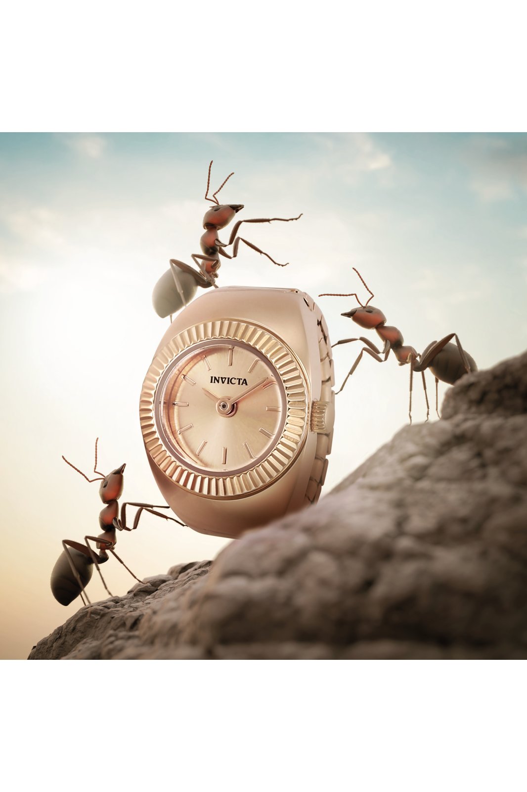 Invicta  Rose Gold  Finger Ring Watch For - Ladies 48948