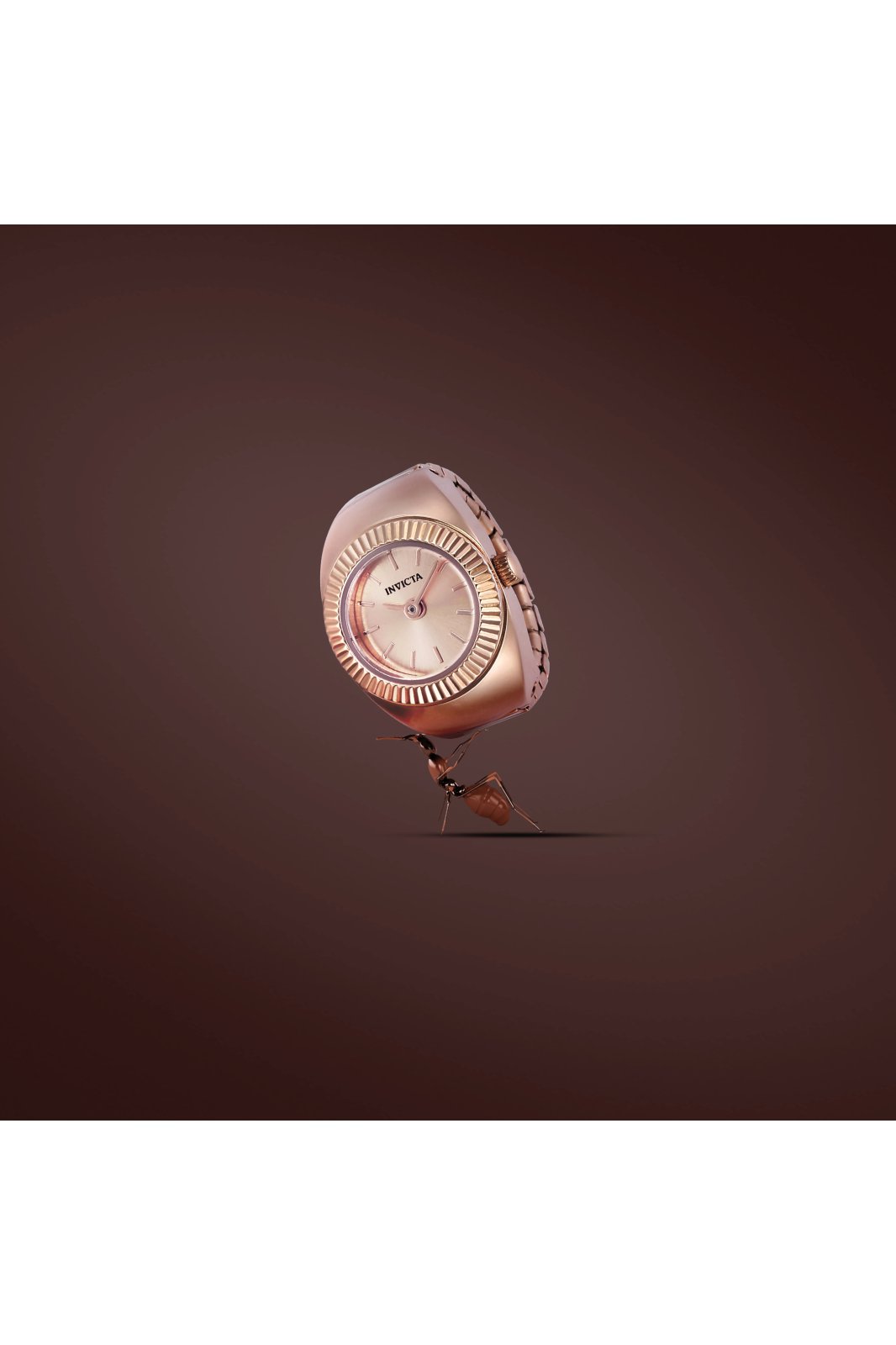 Invicta  Rose Gold  Finger Ring Watch For - Ladies 48948