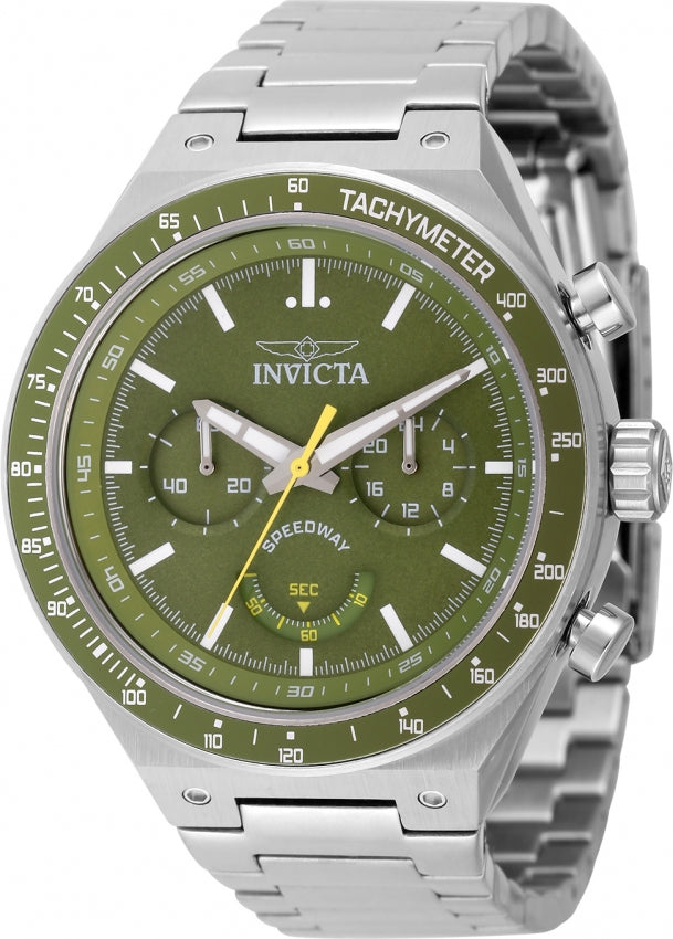 Invicta Speedway Quartz Green Dial Watch For Gents - 49380