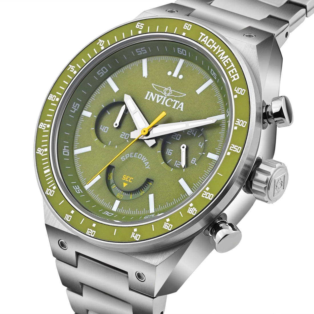 Invicta Speedway Quartz Green Dial Watch For Gents - 49380