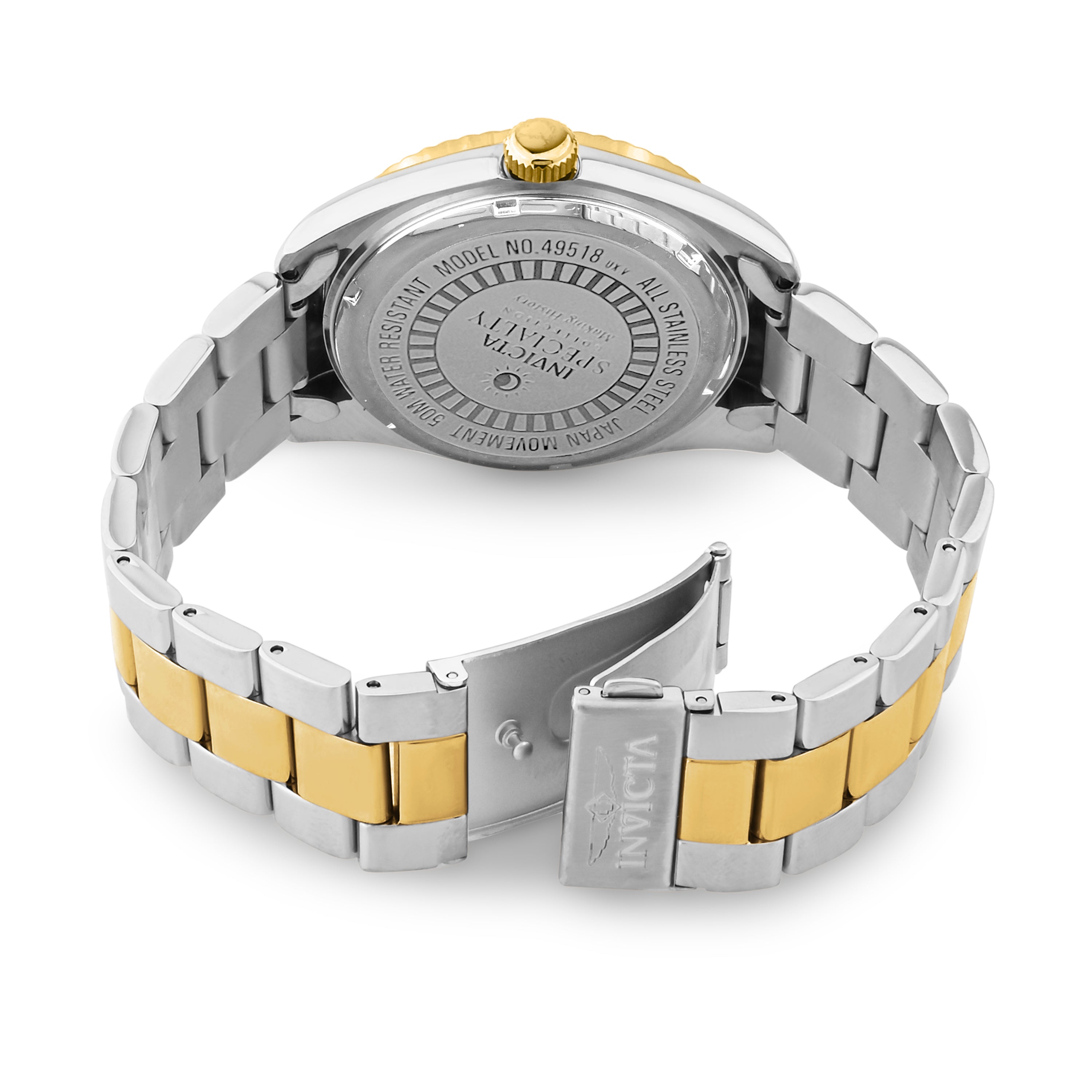 Invicta Specialty Quartz Gold Dial Analog Watch For -  Gents 49518
