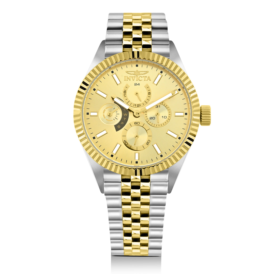 Invicta Specialty Quartz Gold Dial Analog Watch For -  Gents 49540