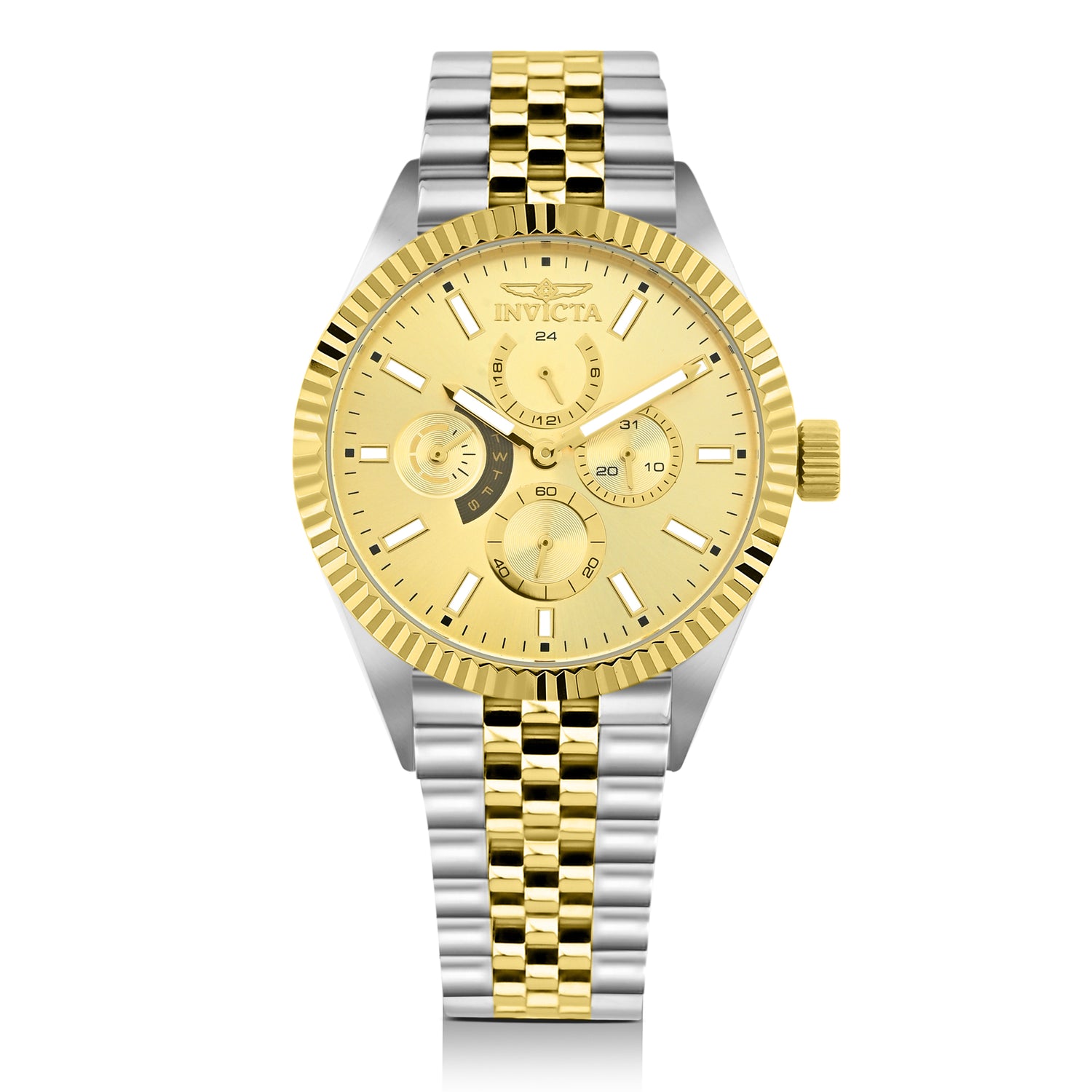 Invicta Specialty Quartz Gold Dial Analog Watch For -  Gents 49540
