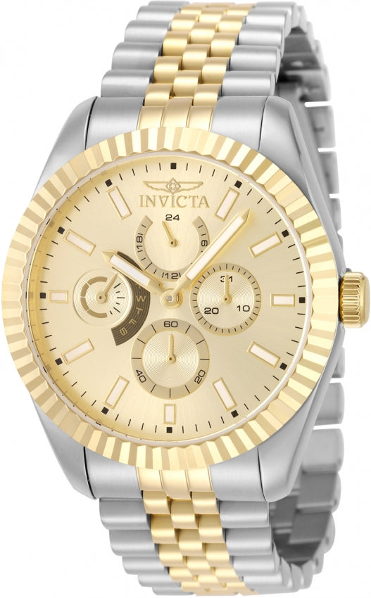 Invicta Specialty Quartz Gold Dial Analog Watch For -  Gents 49540