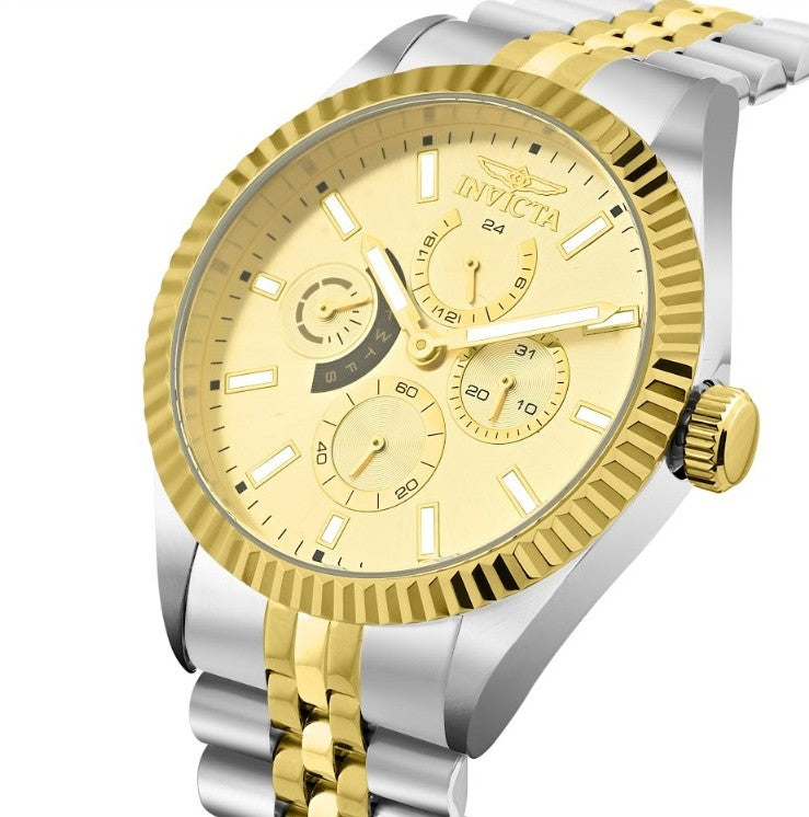 Invicta Specialty Quartz Gold Dial Analog Watch For -  Gents 49540