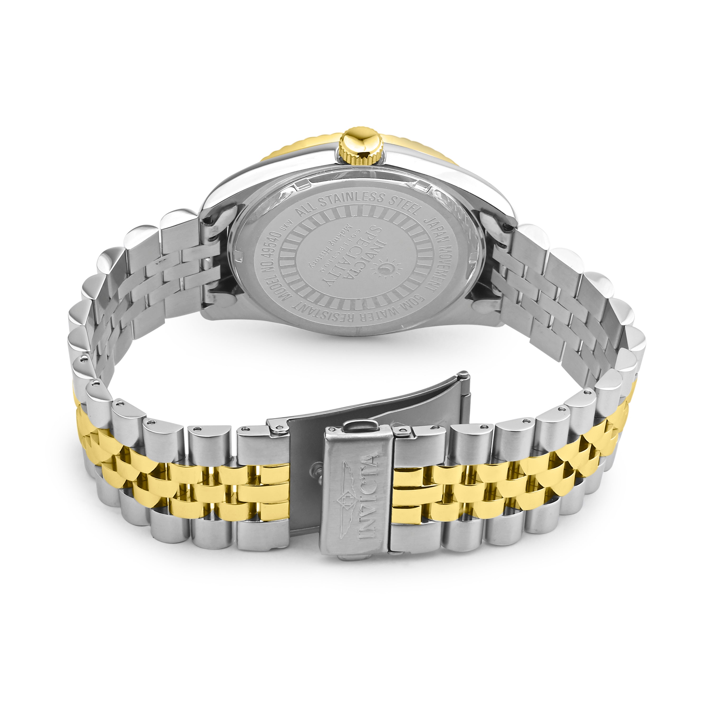 Invicta Specialty Quartz Gold Dial Analog Watch For -  Gents 49540