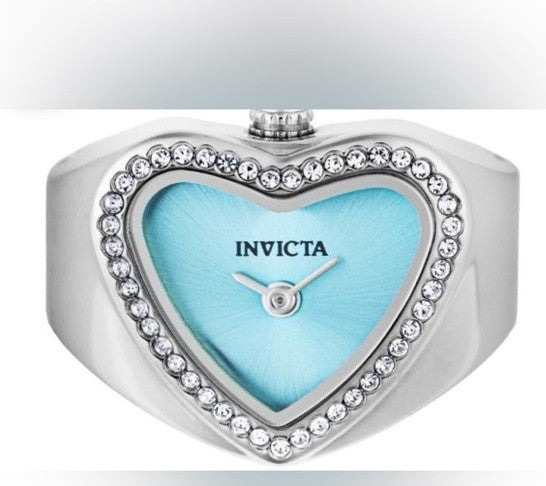 Invicta Mini Ring Watch Quartz Caliber VC00 Movement Blue Dial Analog Watch For - Ladies 49573